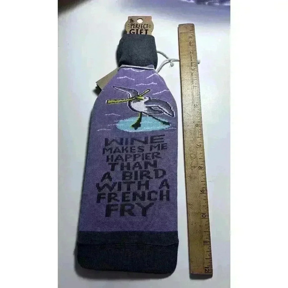 Wine Bottle Sock Bag Cover Primitives by Kathy - "funny wine socks" GIFT - Picture 1 of 6